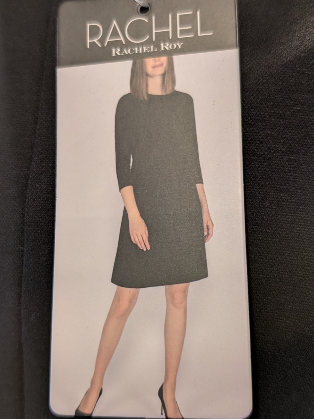 RACHEL Rachel Roy Black Long-Sleeve A-Line Dress